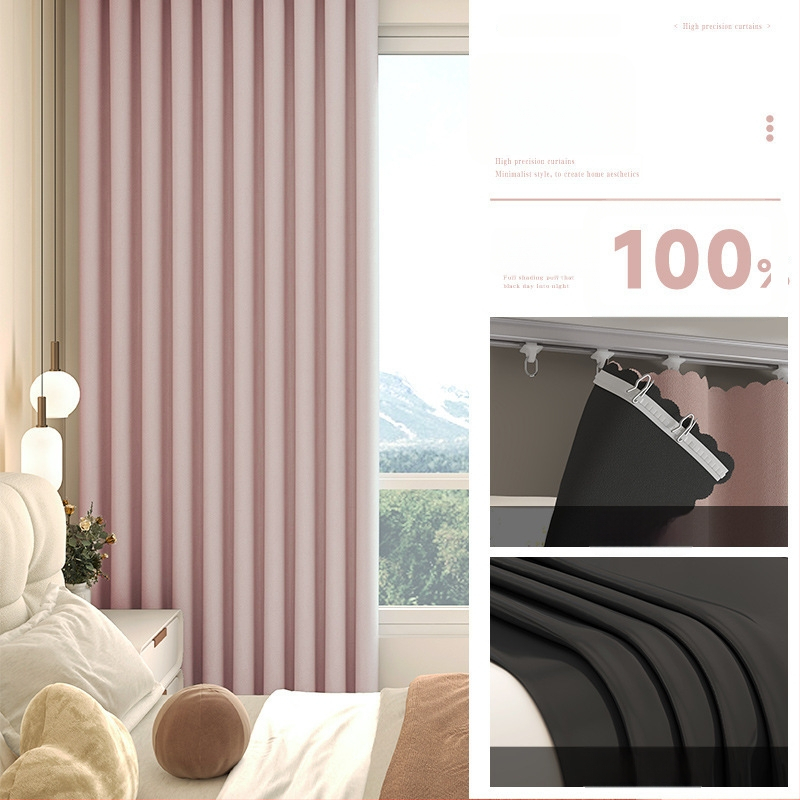 Pilnīgi tumši aizkari dzīvojamajai istabai, Silk Flower materiāls, universālais stils