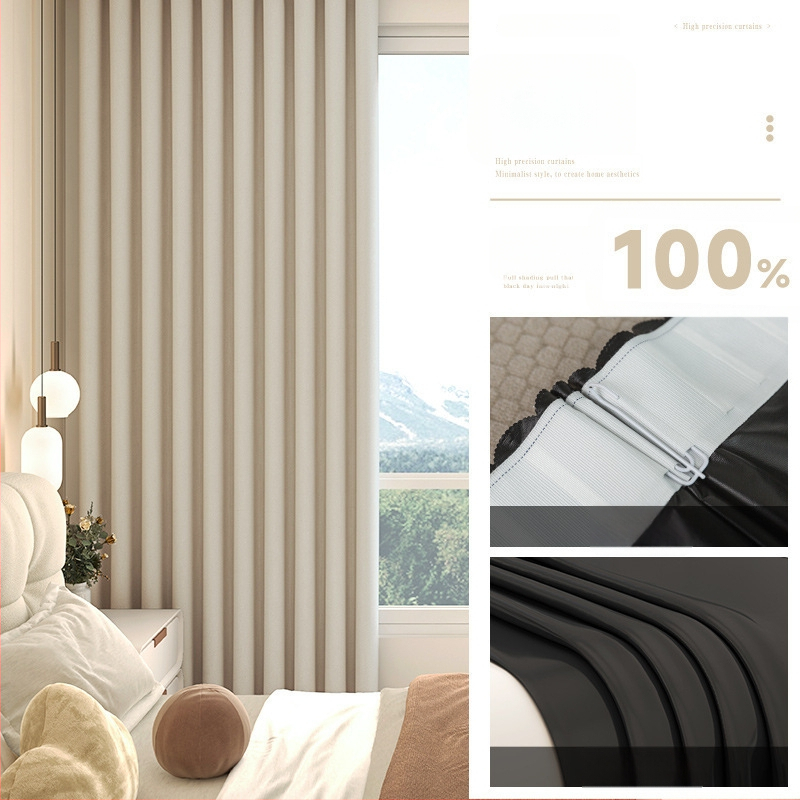 Pilnīgi tumši aizkari dzīvojamajai istabai, Silk Flower materiāls, universālais stils