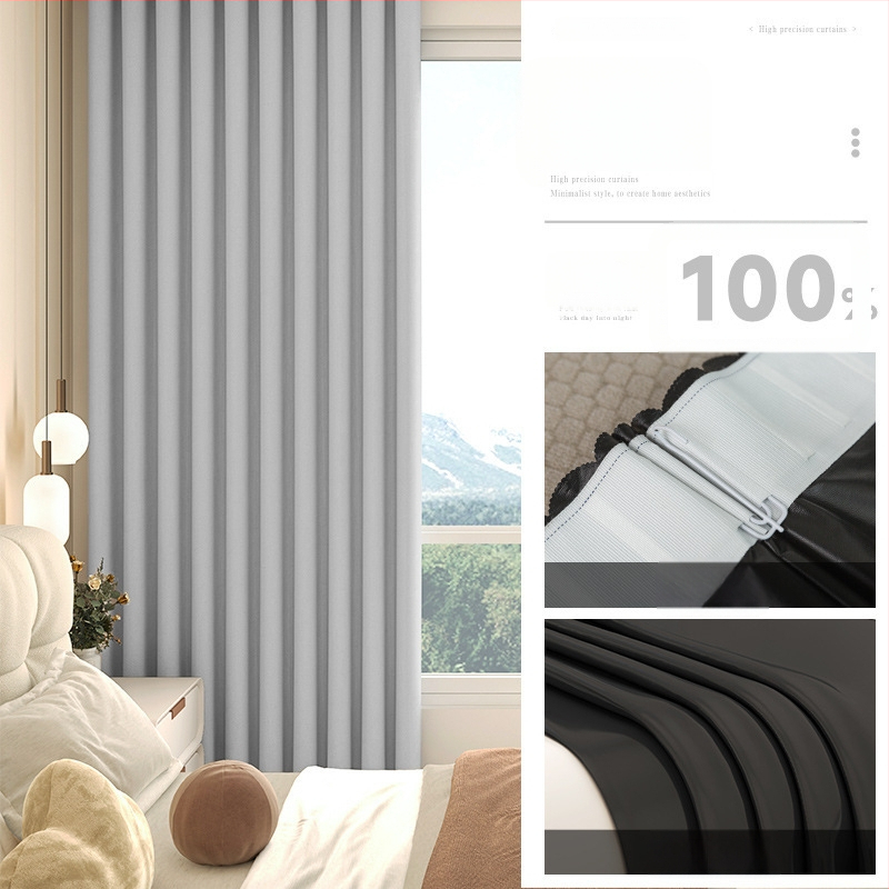 Pilnīgi tumši aizkari dzīvojamajai istabai, Silk Flower materiāls, universālais stils