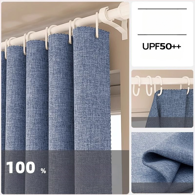 Poliesterinė užuolaida su dideliu tamsinimu 71-90%, skirta svetainei, miegamajam, biurui, restoranui ir įėjimui, šiuolaikinio minimalistinio stiliaus