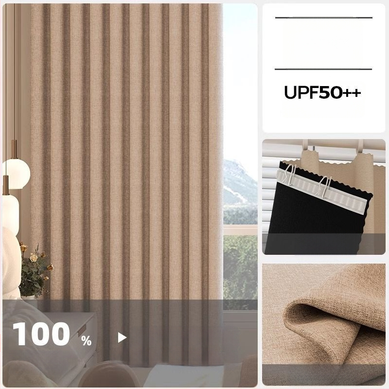 Poliesterinė užuolaida su dideliu tamsinimu 71-90%, skirta svetainei, miegamajam, biurui, restoranui ir įėjimui, šiuolaikinio minimalistinio stiliaus