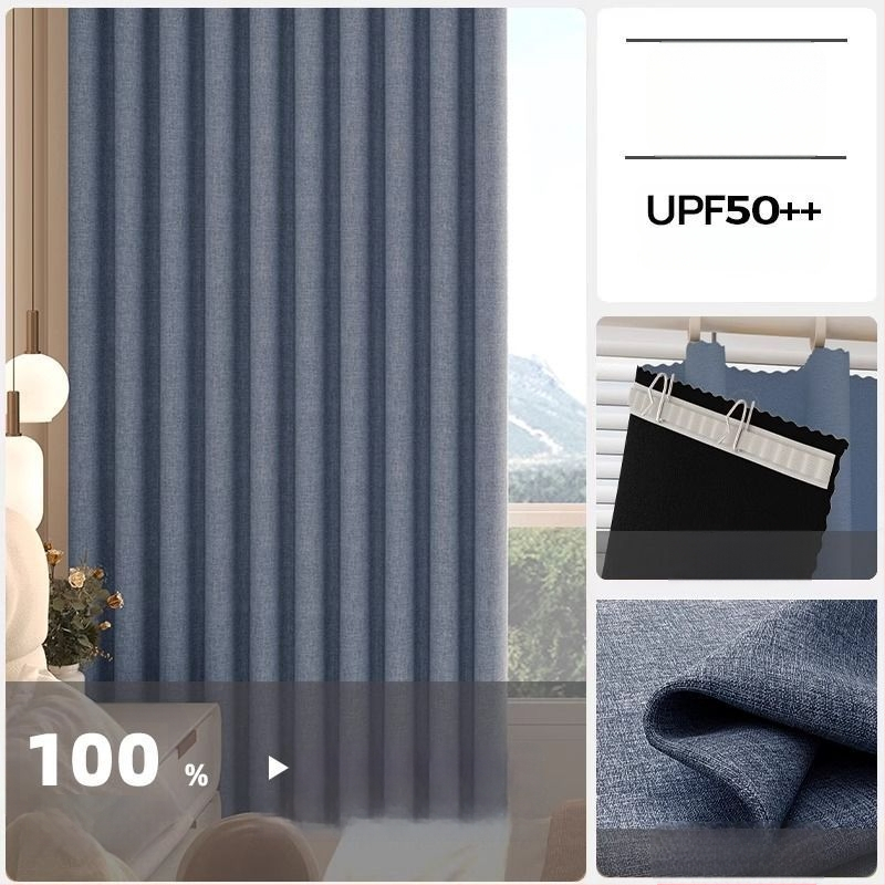 Poliesterinė užuolaida su dideliu tamsinimu 71-90%, skirta svetainei, miegamajam, biurui, restoranui ir įėjimui, šiuolaikinio minimalistinio stiliaus