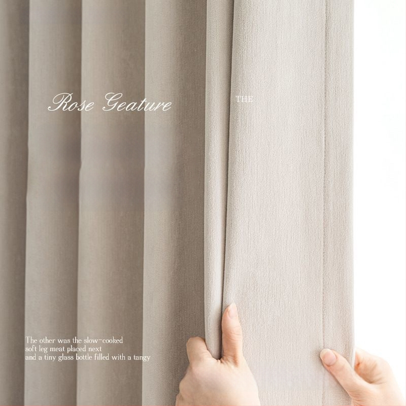 Dvimpusė visiškai užtamsinanti užuolaida, Chenille audinys, užtamsinimas 71–90%, šiuolaikiškas minimalistinis stilius