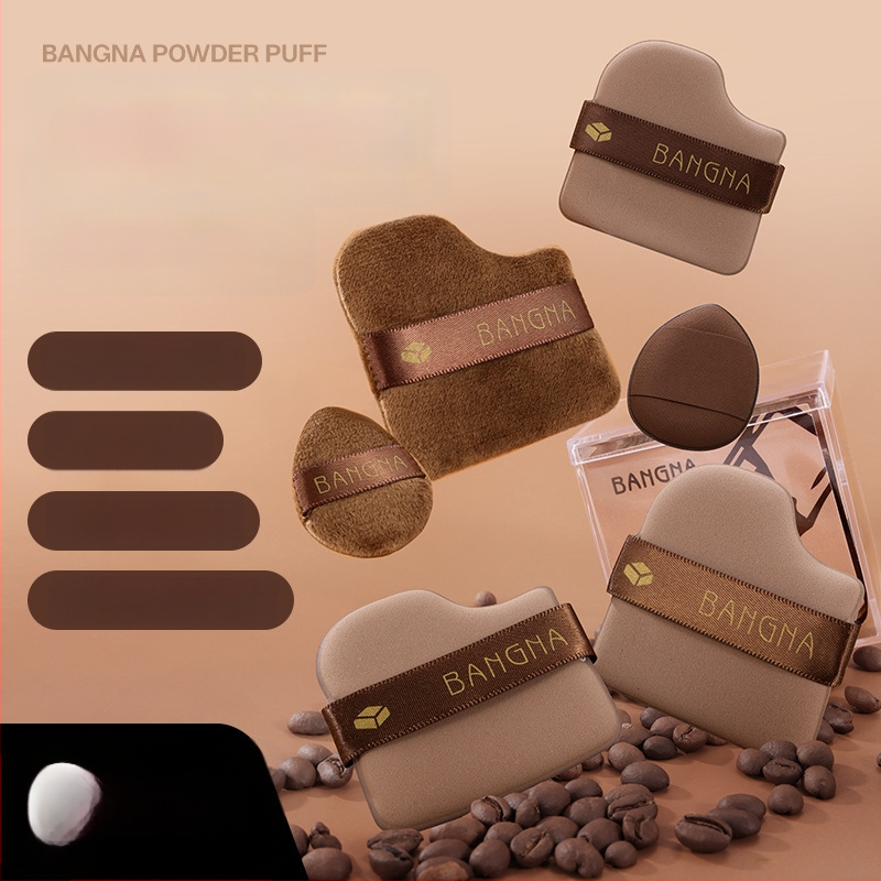 Bonna Šokoladiniai pudros pūdeliai rinkinys - Sausas pudros pūdelis, hidrofilinis poliuretanas, 6 vienetai, trikampio ir nelygios formos