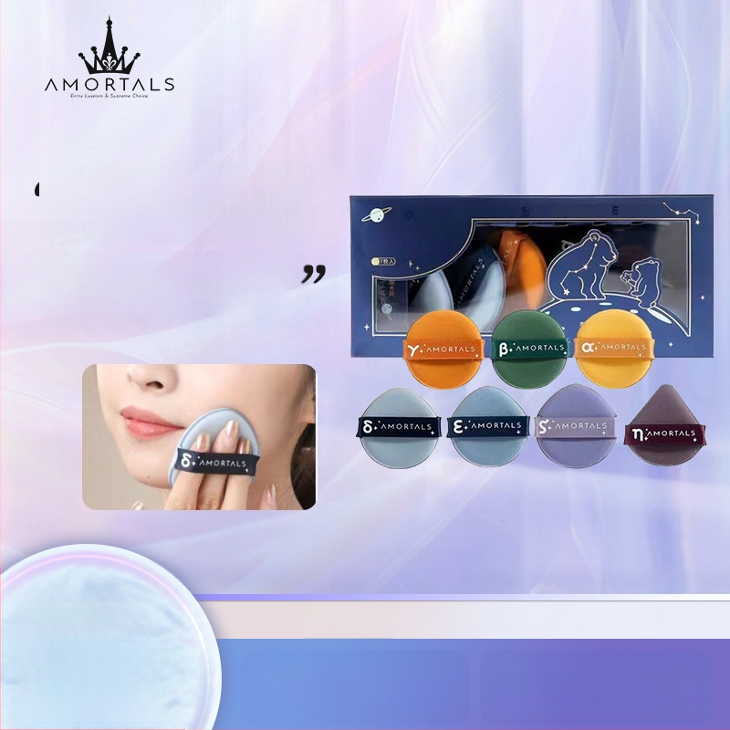 Ermu genuine grapes sausos pūkų sūklis makiažui, forma: trikampis ir lašo formos, medžiaga: kempinė, kiekis: 4/7 vnt.