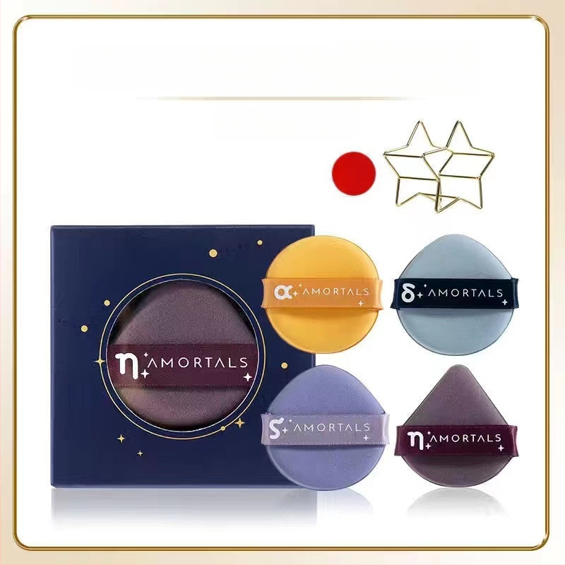 Ermu genuine grapes sausos pūkų sūklis makiažui, forma: trikampis ir lašo formos, medžiaga: kempinė, kiekis: 4/7 vnt.