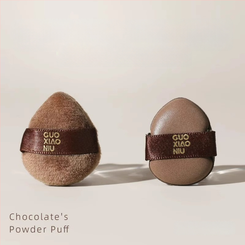 Guo xiaoniu pudrų kempinė – dvigubo naudojimo šlapiam/sausam, natūrali kempinė, 6 vnt., formos: trikampis, lašas, moliūgo forma