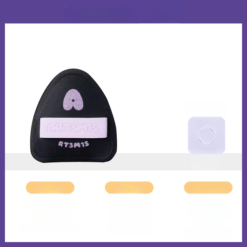 Dviejų pusių flokavimo pudra kempinė, lašo ir persiko formos, poliuretanas, 1 vnt