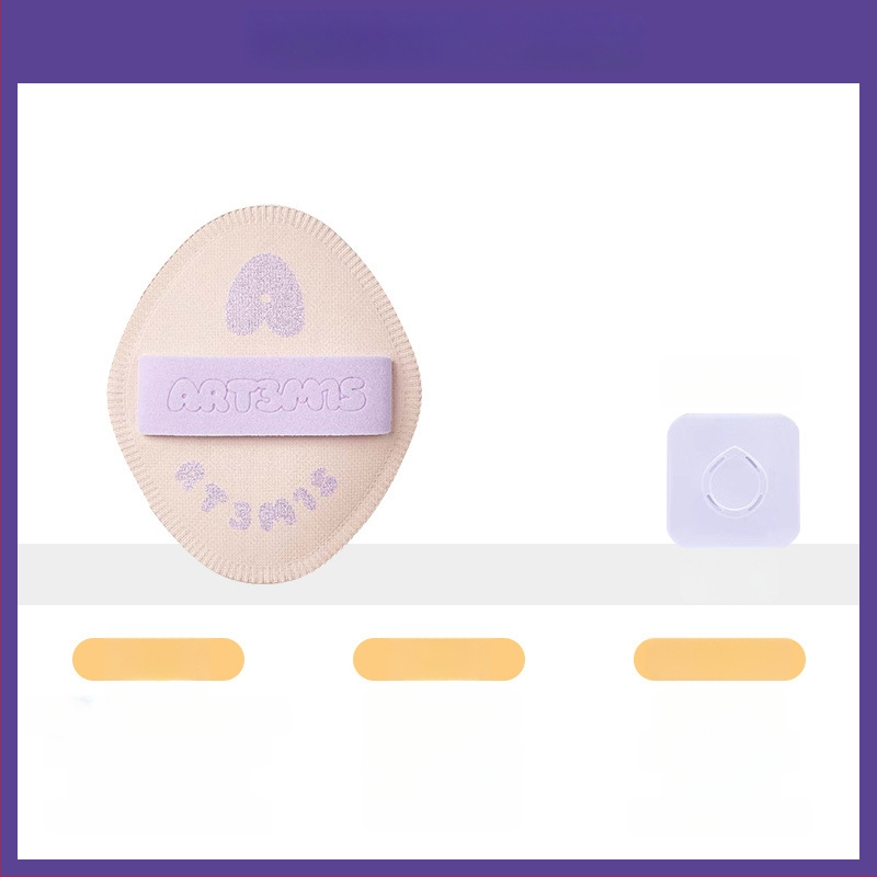 Dviejų pusių flokavimo pudra kempinė, lašo ir persiko formos, poliuretanas, 1 vnt