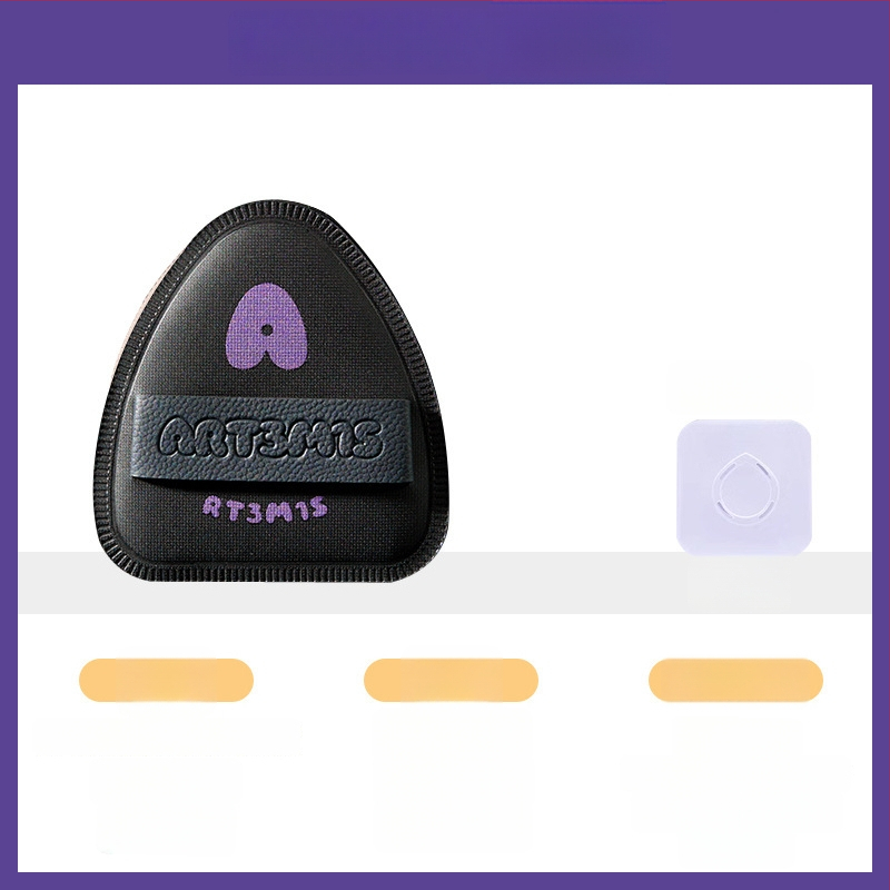 Dviejų pusių flokavimo pudra kempinė, lašo ir persiko formos, poliuretanas, 1 vnt