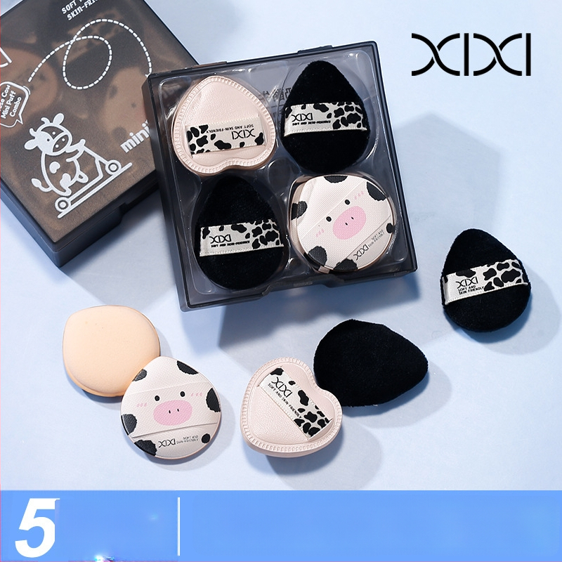 Xixi pudros kempinė – sausam/mirkaniam naudojimui, nestandartinės formos, hidrofilinis poliuretanas, 5 vnt. komplektas