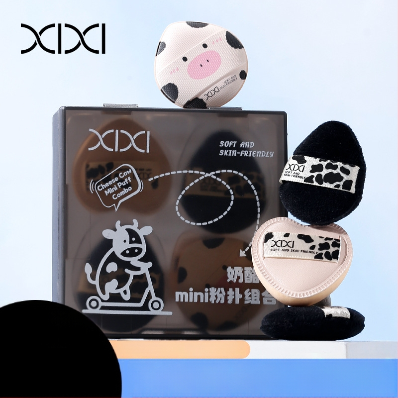 Xixi pudros kempinė – sausam/mirkaniam naudojimui, nestandartinės formos, hidrofilinis poliuretanas, 5 vnt. komplektas