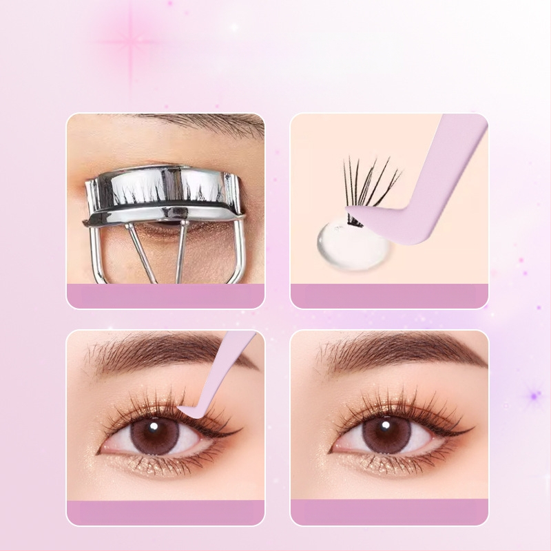 Nelygios žnyplės klijuojant dirbtines blakstienas – specialios žnyplės blakstienų menininkams, be klijų, pakuotė 500 vnt., kilmė: Yangjiang, vietinis gaminys