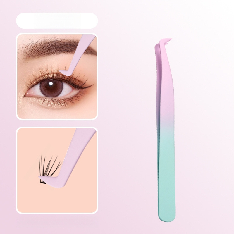 Nelygios žnyplės klijuojant dirbtines blakstienas – specialios žnyplės blakstienų menininkams, be klijų, pakuotė 500 vnt., kilmė: Yangjiang, vietinis gaminys