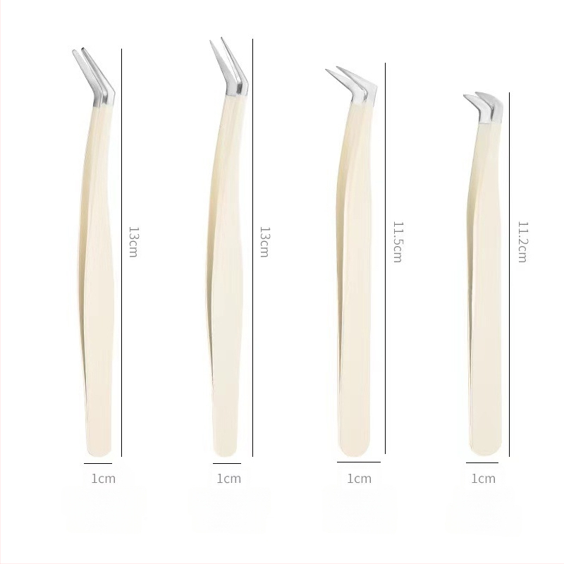 Blakstienų žnyplės dirbtinėms blakstienoms, aukštos precizijos nerūdijančio plieno, prekės ženklas Six Six Beauty, universalus naudojimui