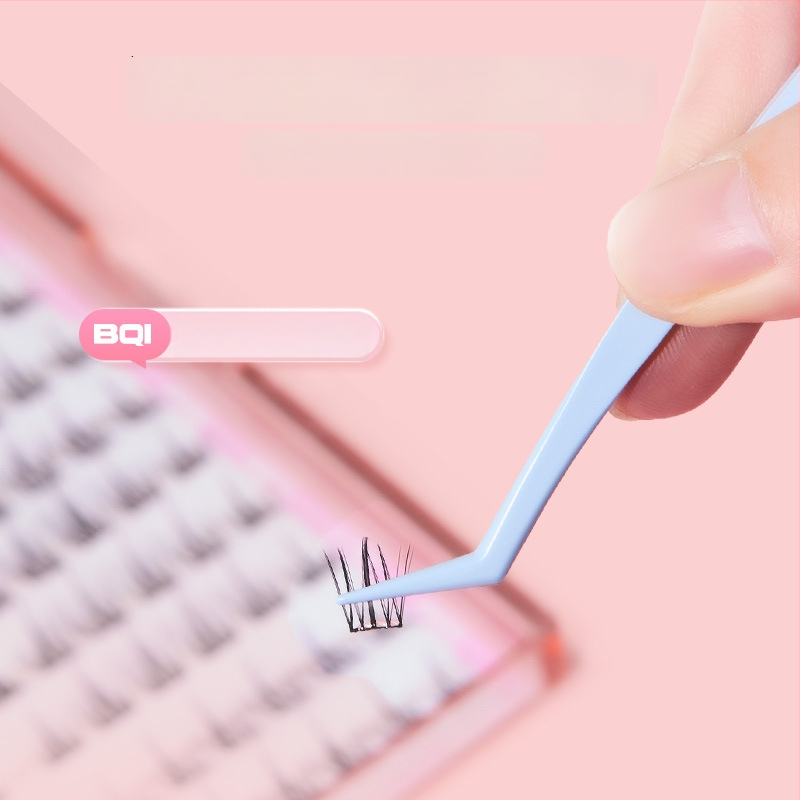 Nerūdijančio plieno blakstienų žnyplės su plunksnos danga, tikslūs grožio įrankiai plaukams, nagų manikiūrui ir antakiams