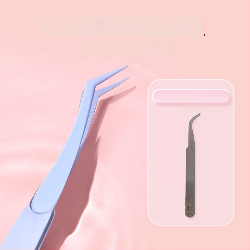 Nerūdijančio plieno blakstienų žnyplės su plunksnos danga, tikslūs grožio įrankiai plaukams, nagų manikiūrui ir antakiams