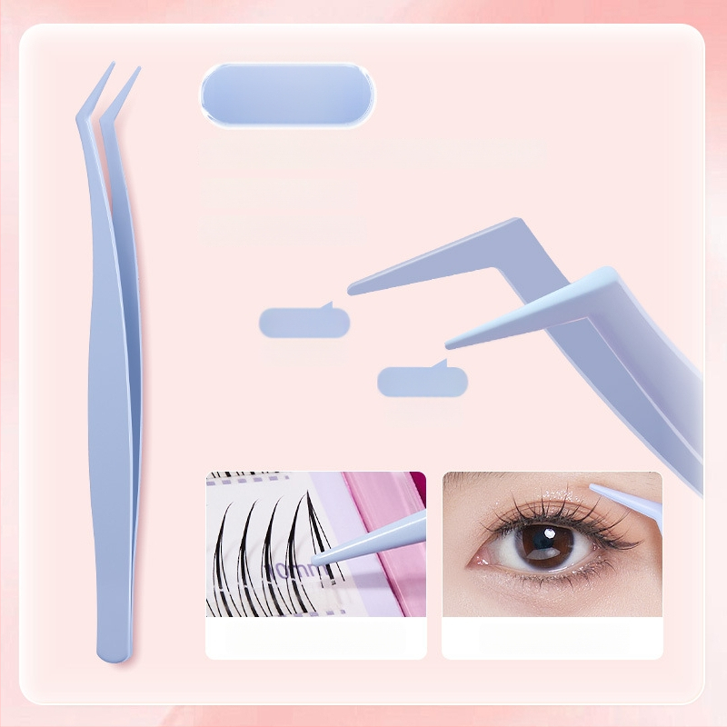 Nerūdijančio plieno blakstienų žnyplės su plunksnos danga, tikslūs grožio įrankiai plaukams, nagų manikiūrui ir antakiams