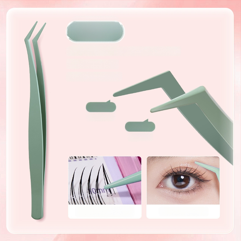 Nerūdijančio plieno blakstienų žnyplės su plunksnos danga, tikslūs grožio įrankiai plaukams, nagų manikiūrui ir antakiams