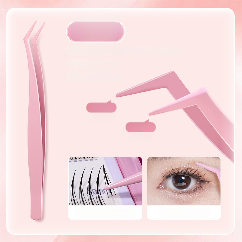 Nerūdijančio plieno blakstienų žnyplės su plunksnos danga, tikslūs grožio įrankiai plaukams, nagų manikiūrui ir antakiams