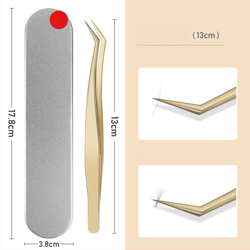 Aukštos tikslumo nerūdijančio plieno blakstienų pincetų rinkinys, segmentuotas dizainas, be elektros, pakuotėje 1 vnt., trys stiliai, Dolphin Straight Clip