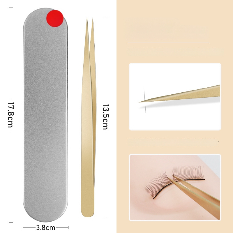 Aukštos tikslumo nerūdijančio plieno blakstienų pincetų rinkinys, segmentuotas dizainas, be elektros, pakuotėje 1 vnt., trys stiliai, Dolphin Straight Clip