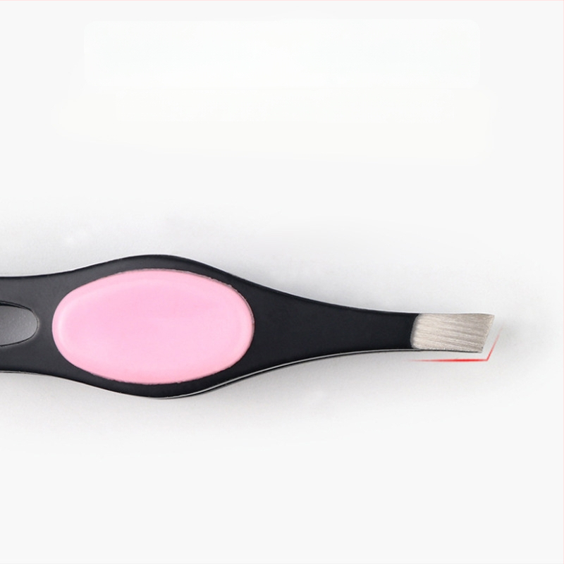 Nerūdijančio plieno kampinės antakių žnyplės su trimis skylėmis