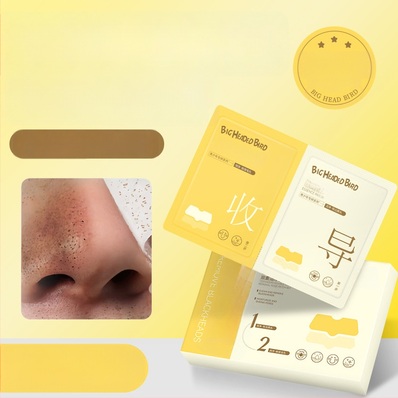 Big-headed Bird Jaunimo Dviejų Žingsnių Valymas Nosies Pleistras – Porų Susiaurėjimas, Gilus Valymas, 10 Pleistrų po 5 ml