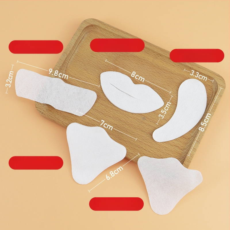 Vienkartinis trikampis nosies kaukės popierius, lengvas, drėgnam kompresui T zonoje, grožio salonui, 14 vnt.