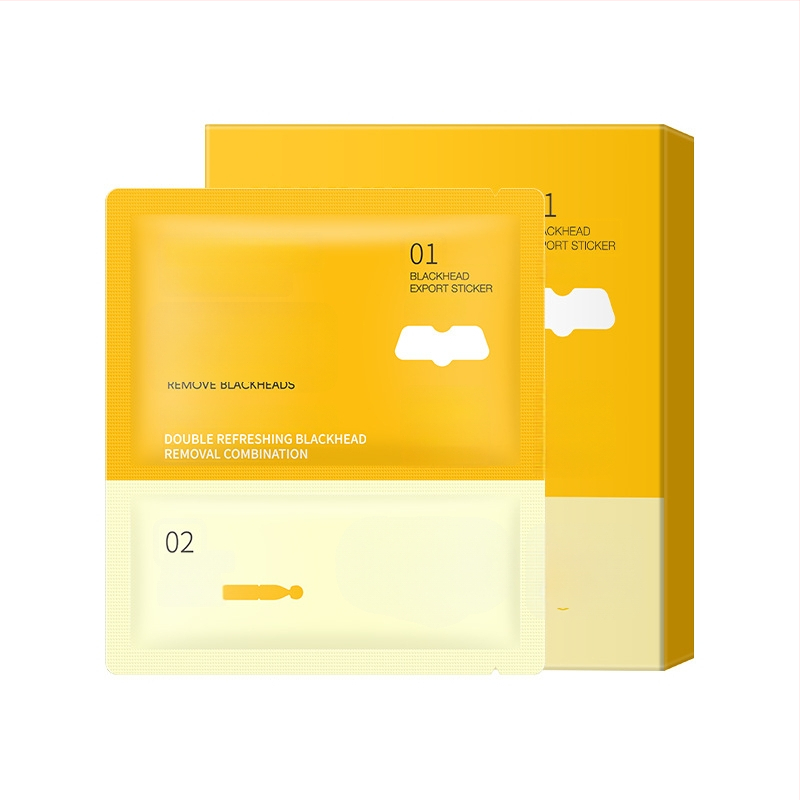 Dvigubo valymo nosies kaukė nuo juodųjų dėmių, riebalų reguliavimas, porų susiaurėjimas, odos tonuso šviesinimas ir drėkinimas