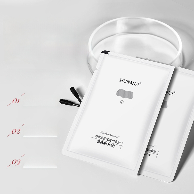 Han Lun Meiyu nosies pleistrų rinkinys nuo juodųjų dėmių ir riebalų kontroles – pašalina juoduosius taškus, kontroliuoja riebalus, sutraukia poras, šviesina odą; 4g×5 vnt. + 4g×5 vnt. dėžutėje