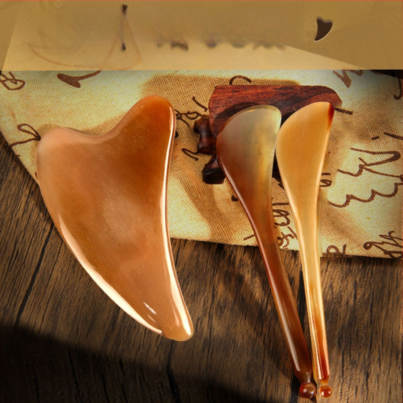 Gua Sha plāksne no raga sejas masāžai un kakla veidošanai – 200 gab./kaste