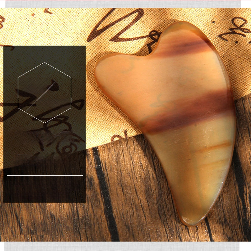 Gua Sha plāksne no raga sejas masāžai un kakla veidošanai – 200 gab./kaste