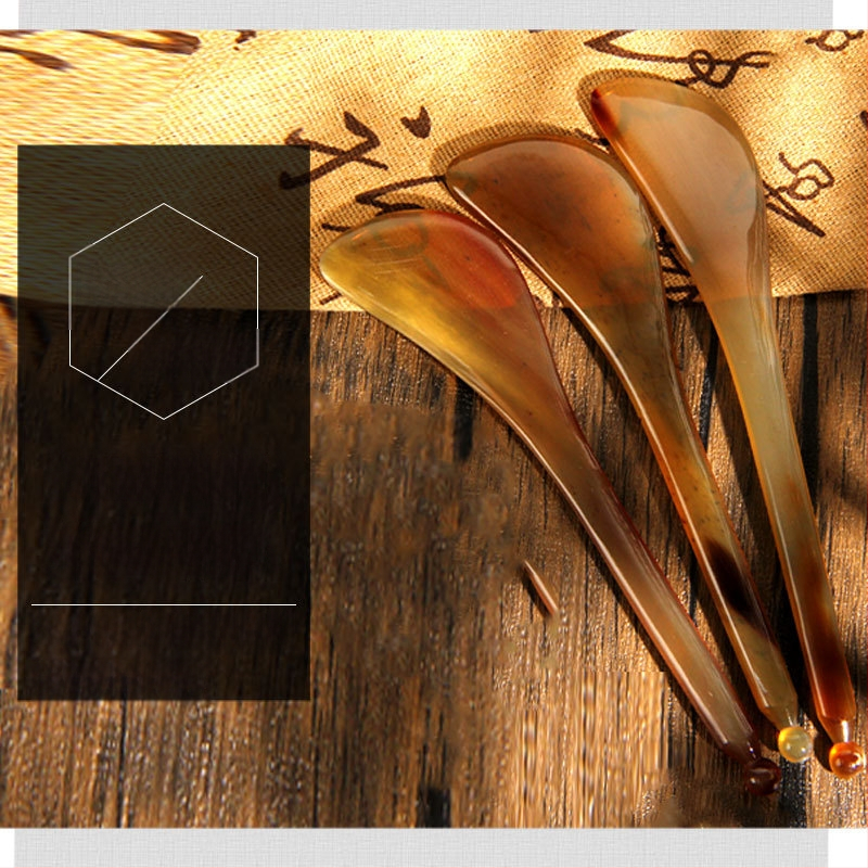 Gua Sha plāksne no raga sejas masāžai un kakla veidošanai – 200 gab./kaste