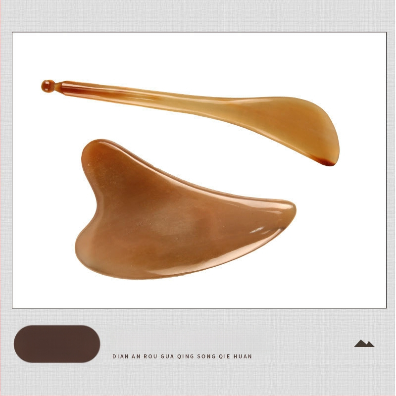 Gua Sha plāksne no raga sejas masāžai un kakla veidošanai – 200 gab./kaste