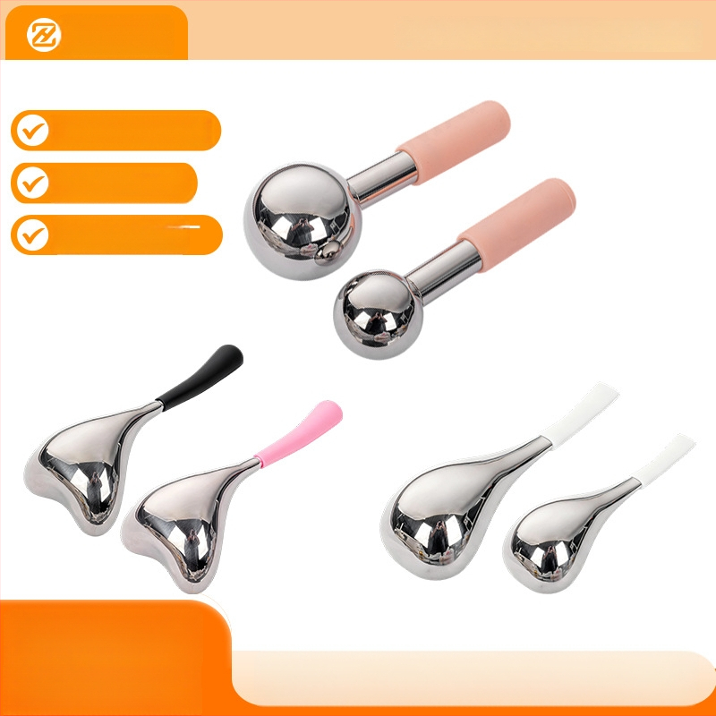 Roostevabast terasest Ice Wave Ball ja Ice Spoon - Ilu- ja massaažitööriist, Elektrivaba, Silma massaaž, 304