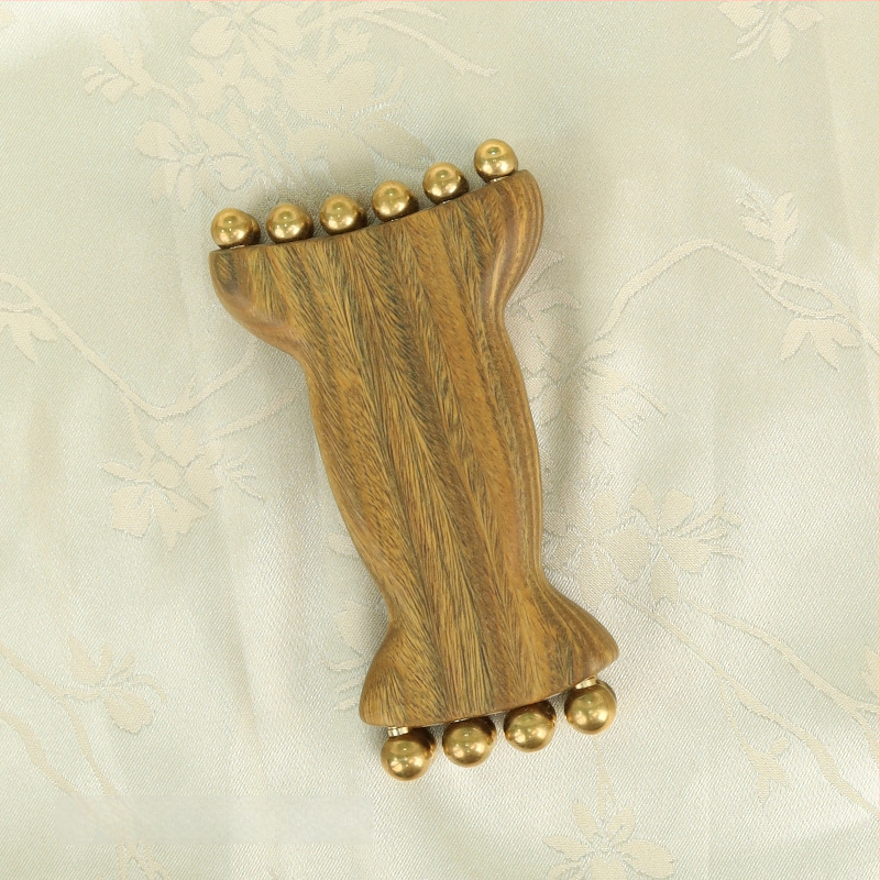 Sejas masāžas rīks ar 14 pērļu, fascijas pacēlums, ciets koks, 100 g, kastē 200 gab.