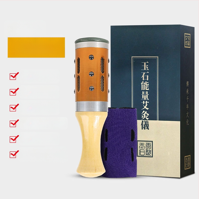 Sejas moksibušanas ierīce ar aventurīna akmeni, pārnēsājama, 4–6 caurumi, kastīte iekļauta, zīmols Arching ancient ai