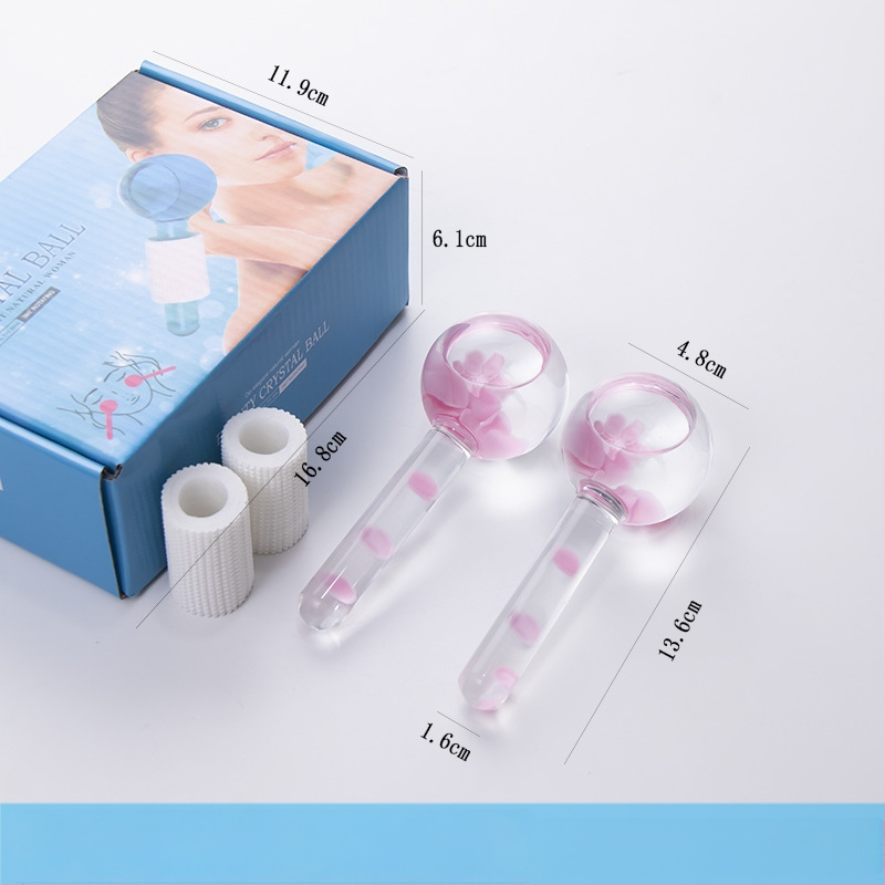 Jäämassaažipall lehtedega — käsimassaaž, mitte elektriline, negatiivsete ioonide funktsioon, üldiseks kasutamiseks