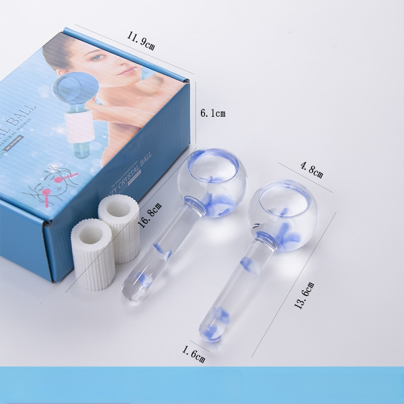 Jäämassaažipall lehtedega — käsimassaaž, mitte elektriline, negatiivsete ioonide funktsioon, üldiseks kasutamiseks