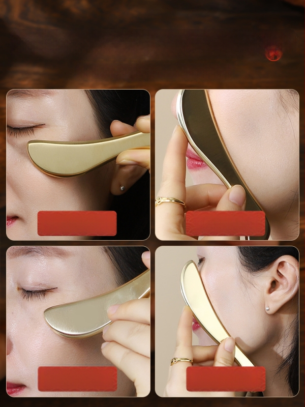 Gua Sha sejas masāžas plāksne, acu zonas masāža tumšajiem lokiem zem acīm, meridiānu terapija, 90 g, 25 gab. kastē