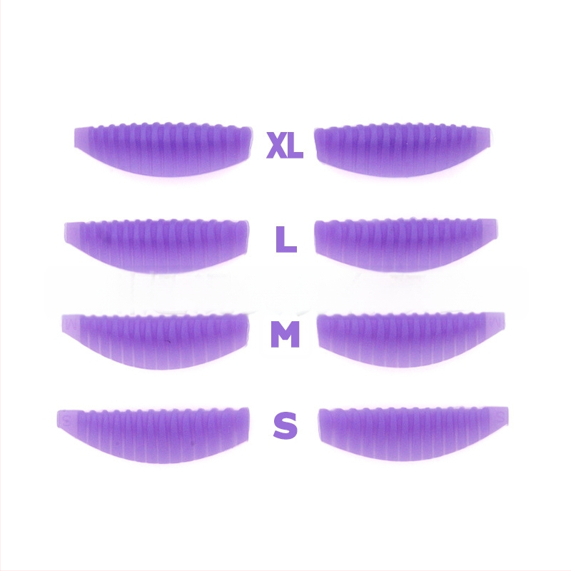 Funmix Blakstienų garinimo komplektas, 4 minkšti silikono tarpikliai su vertikaliu raštu, 3D blakstienų pratęsimo įrankis