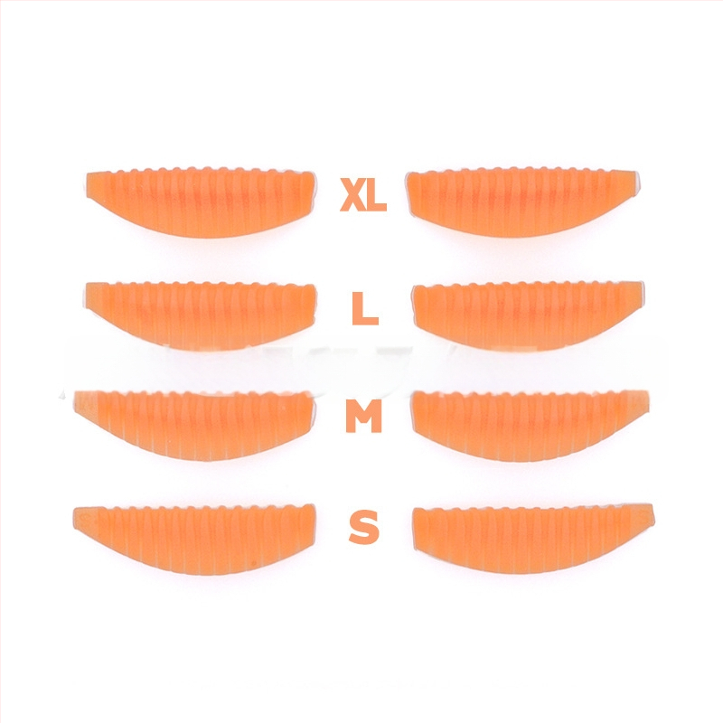 Funmix Blakstienų garinimo komplektas, 4 minkšti silikono tarpikliai su vertikaliu raštu, 3D blakstienų pratęsimo įrankis