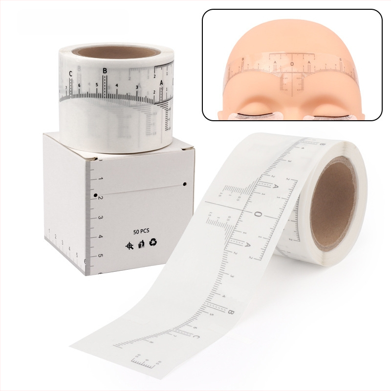 Vienkartinė antakių tatuiravimo liniuotė su skale, 50 vnt., pradedančiųjų įrankis, 60 g