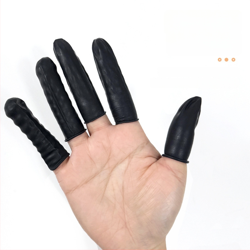 Vienkartiniai pirštų dangteliai manikiūrui (nešliduojantys, antistatininiai, iš gumos)