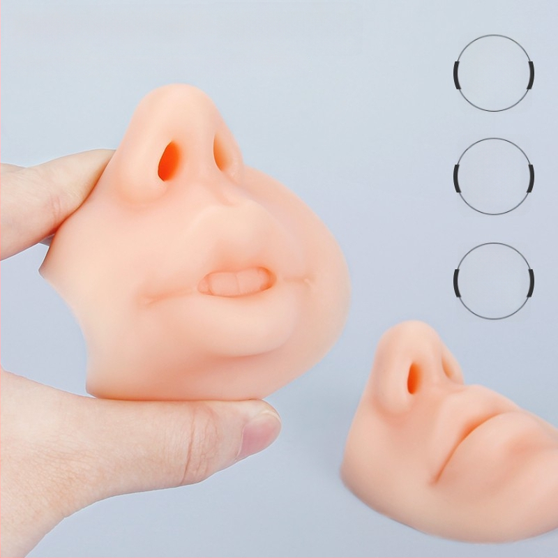 Silikoninė 5D lūpų ir nosies treniravimo modulis, praktinė oda pradedantiesiems lūpų tatuiravimui, 3D realistiškas lūpų modelis