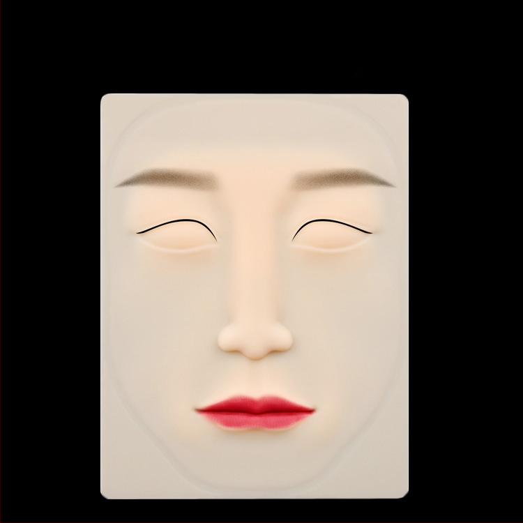 Antakių tatuiravimo praktinė oda, viso veido, silikoninė imitacinė oda semi-permanentiniam mokymui