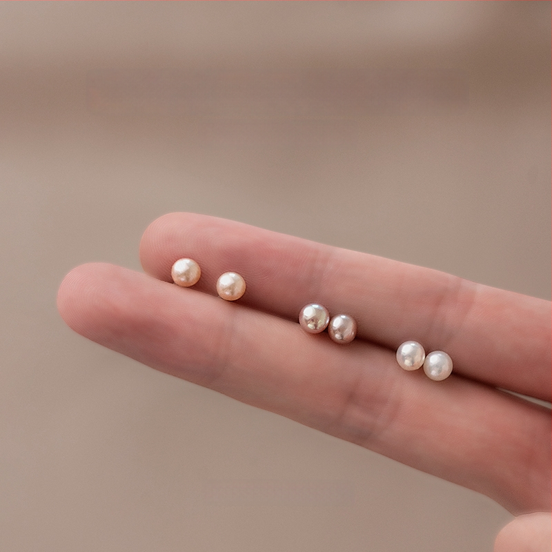 Auskarai iš 999 sidabro su natūraliomis gėlavandenėmis perlomis, U formos dizainas, ekologiškai dengtas, pasakų stilius