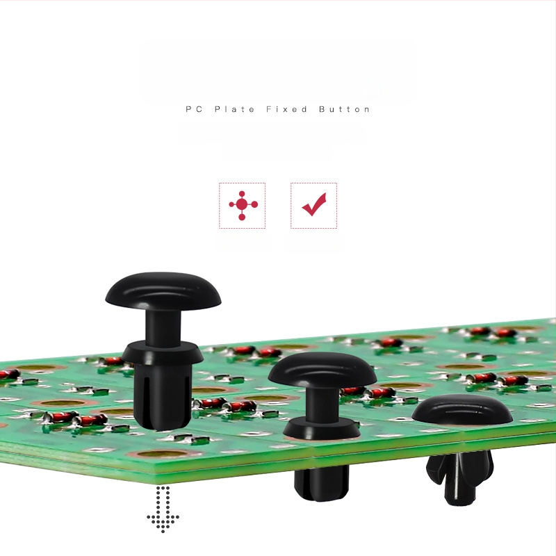 R tipo nailon kniedė su plastiniu išplėtimu ir plastine sagtimi; Medžiaga: Nailonas PA-66; Standartas: Nacionalinis standartas; Skylės tipas: kniedės