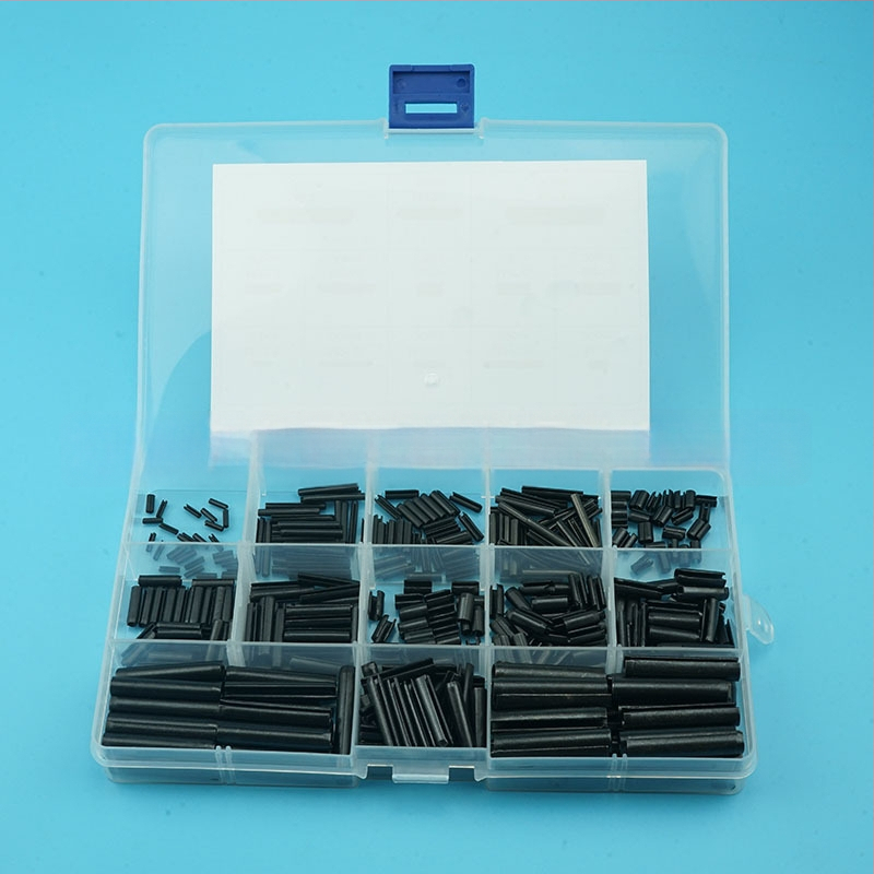 Elastsed silindrilised poldid komplekt, 390 tk, 304 roostevabast terasest, töötlemata, karbis